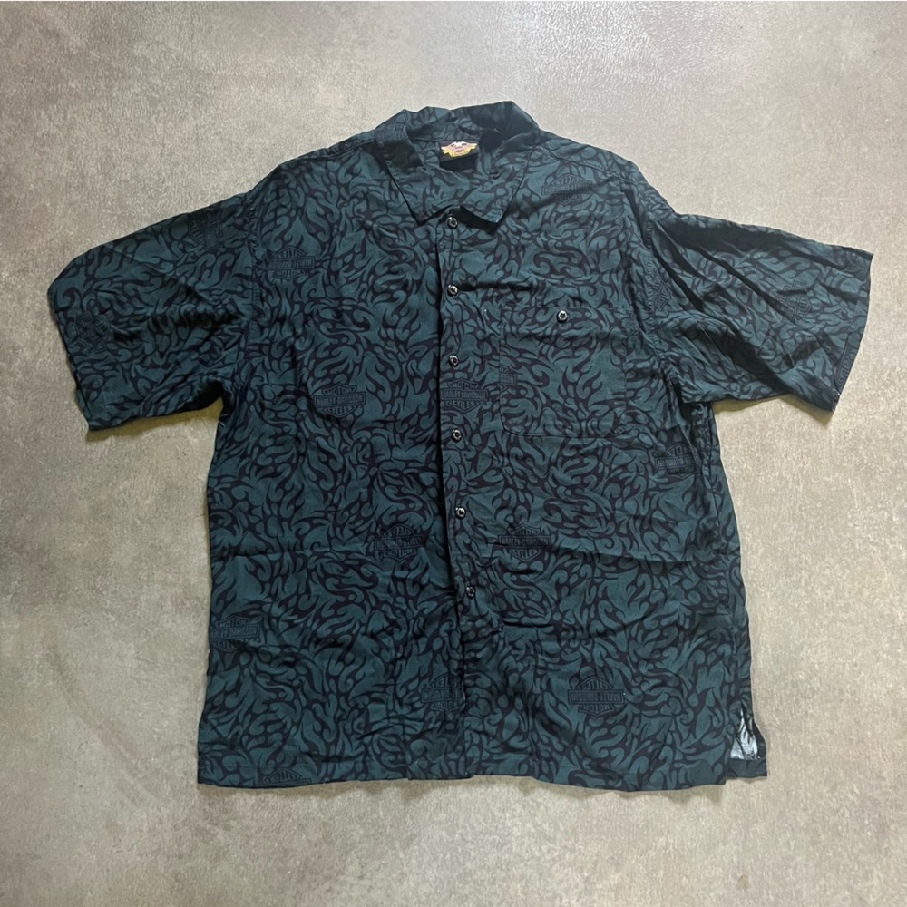Harley-Davidson Graphic Print Button Down Shirt